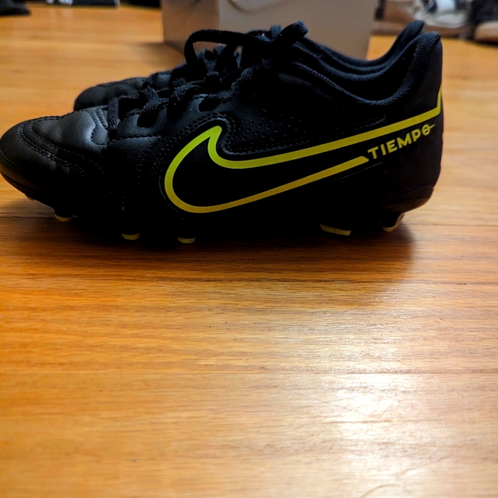 Nike Tiempo youth soccer spikes